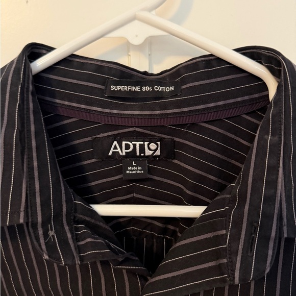 APT. 9 Men's Black Striped Shirt Size L - Picture 3 of 4
